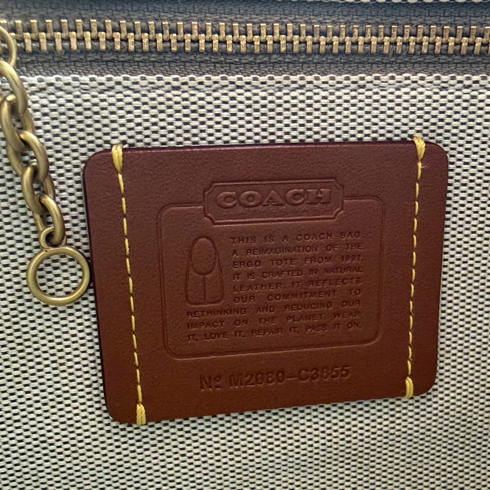 Coach Ergo Shoulder Bag Originals Forever Collection Brown Leather C3855 - Picture 8 of 17